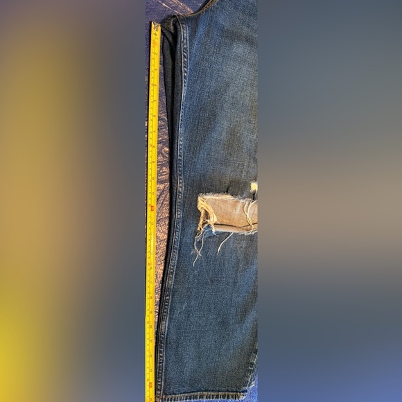 Women’s Abercrombie & Fitch Dark Blue Straight Leg Jeans Size 35 - Picture 12 of 15